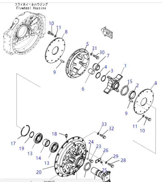 Zespół tłumika 561-01-74007 561-01-74006 dla Komatsu HD 785-7